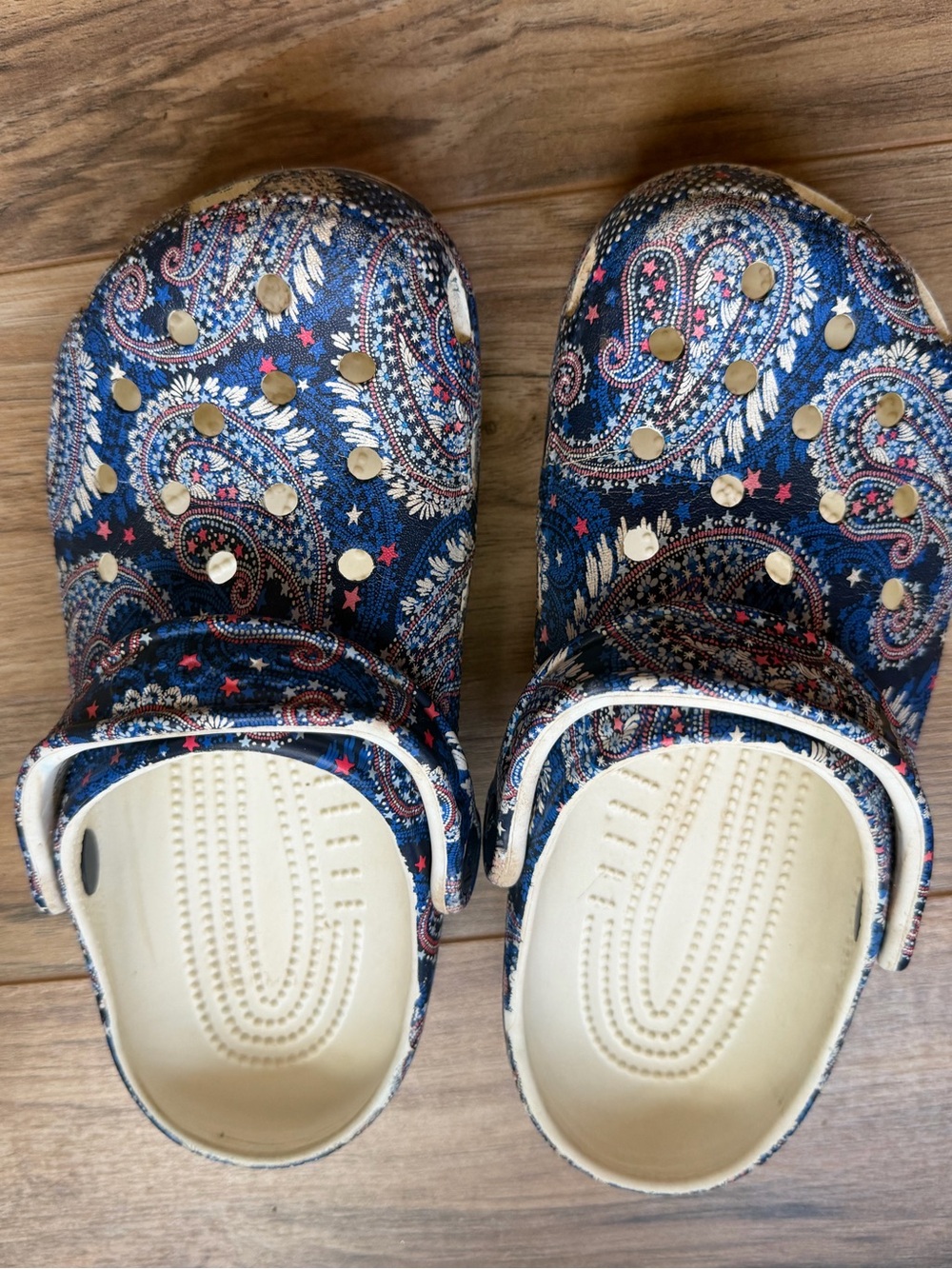 Paisley Print Crocs